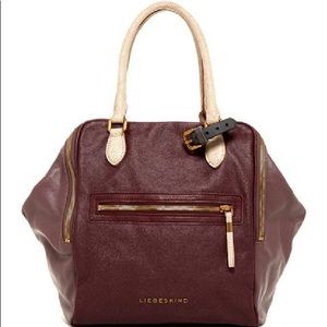Burgundy Mauve Berlin Satchel by Liebeskind